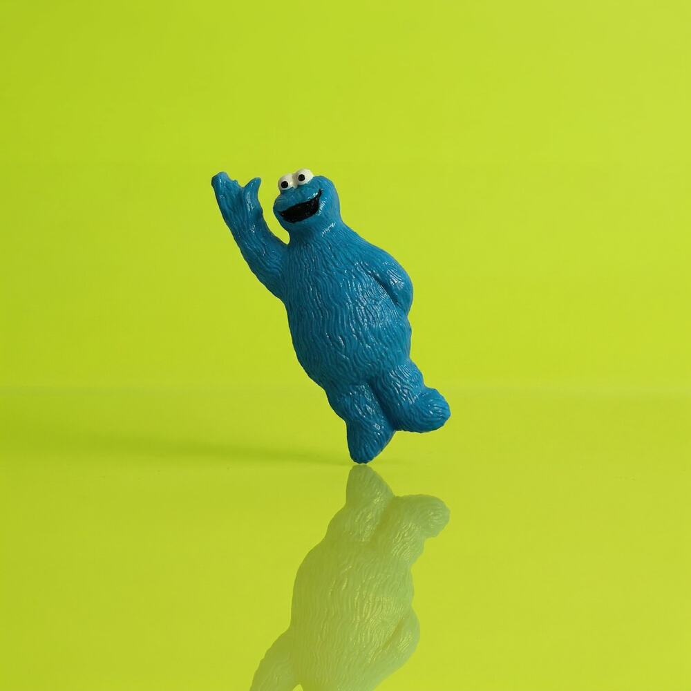 Vintage 90s Cookie Monster Hair Barrette Sesame Street Muppets Clip-On Decor